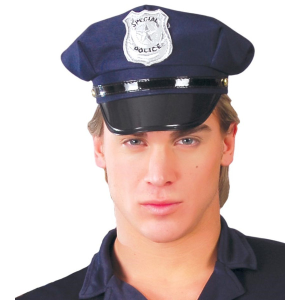 Gorro de Policía de color Azul para Adulto