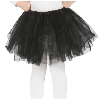 Tutú de 30 Centímetros de color Negro Infantil