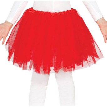 Tutú de 30 Centímetros de color Rojo Infantil