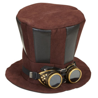 Chistera de Steampunk con Gafas para Adulto