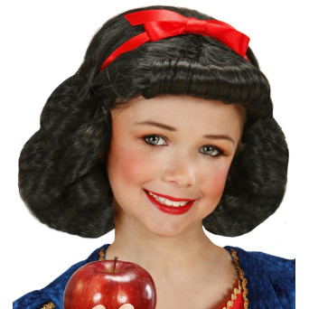 Peluca Negra de Blancanieves Infantil