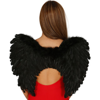 Alas de Plumas de color Negro de 50 x 40 Centímetros